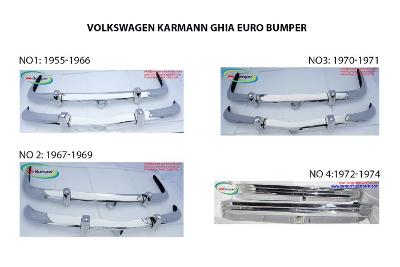 Volkswagen Karmann Ghia Euro type bumper (1955 – 1974) by stainless steel